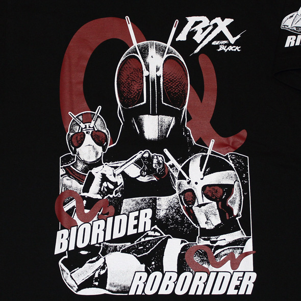 仮面ライダーBLACK RX「ロボ、バイオ」Tシャツ(ブラック)