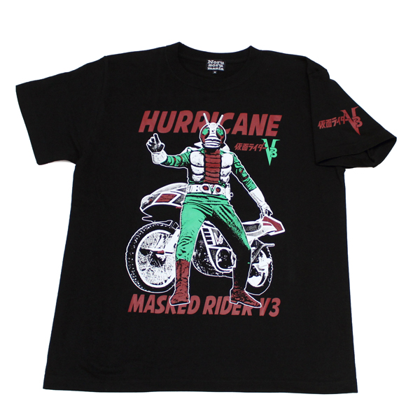 仮面ライダー V3 ハリケーン Tシャツ サイズL 　未開封品 仮面ライダーV3（ハリケーン）Tシャツ(ブラック)