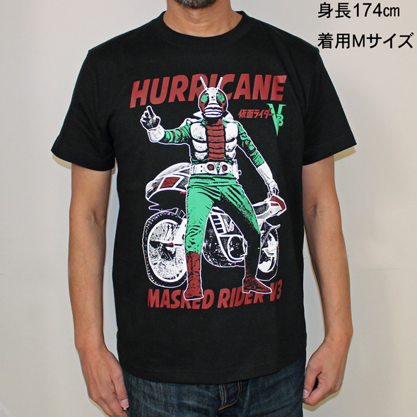 仮面ライダー V3 ハリケーン Tシャツ サイズL 　未開封品 仮面ライダーV3（ハリケーン）Tシャツ(ブルー)