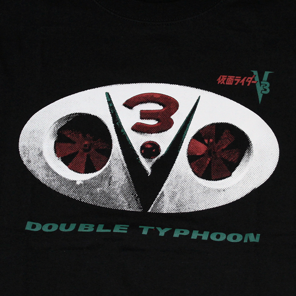 仮面ライダーV3（ダブルタイフーン）Tシャツ(ブラック)