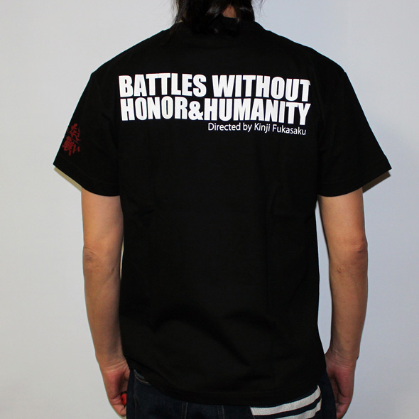 仁義なき戦い(広能昌三フォト）S/S Tシャツ(ブラック)